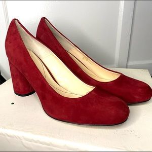 Isola red suede heels